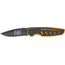 Caterpillar Linerlock Folding Knife,Black Titanium Drop Point, Yellow Composition Handle CAT99
