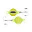 Celsius DGT Jig Double 3D eye Glow body &amp; Treble 1/16oz, Chartreuse Green Web Glow, CEL-DGT16-CGW