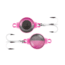Celsius DGT Jig Double 3D eye Glow body &amp; Treble 1/16oz, Half Pink Glow, CEL-DGT16-HP