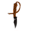 Montana Knife Company Nock On Triumph SL Fixed Blade Knives, 3.375 inch, 52100 Ball Bearing Steel, Fixed Blade, USA Paracord Handle, Orange/Black, 7.5 inch, MKC-000379
