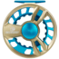 Cheeky Fishing Limitless 425 Fly Reel, Gold/Aqua, 7-10 wt, 4.25 in diameter, C-LIM-425-RGA