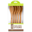 Chicobag ToGoWare Utensil Spoons, 5 Pack, Brown, Bamboo And Recycled Pet, 1 Year Mfg Warranty, CHC-65117