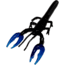 Chompers Baby Craw Hawg Soft Bait, 3.5, Black/Royal Blue, BCH310-32