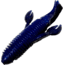 Chompers Craw Tube Soft Bait, Black/Blue Laminate, CT4N7-102