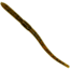 Chompers Drop Shot Worm, 1, 4in, Green Pumpkin, DS410-2