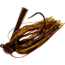 Chompers Skirted Football Jig 3/8 oz - 2 Pack, Green Pumpkin/Purple Flash, SFB38-203