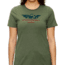Christensen Arms Patriotic Ram Wordmark SS Tee - Womens, Olive, L, 730-CA101-40-01-200-04