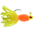 CHUBBS Panfish Broom Tail, 3 Pack, 1/16 oz, #2 Hook, Chart + Orange/Chart, YBT116-COC