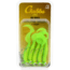 CHUBBS Rigged Curltail Grub, 5-Pack, 4in, 1/4oz, #2/0 Hook, Chartreuse/Lime, Y514-CHTGR