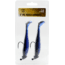 CHUBBS Rigged Swimbait, 2-Pack, 5.0in, 1/2 oz, 5/0 Hook, Black/Blue, YSB1250BB-2