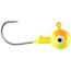 CHUBBS Two-Tone Colors Round Jigs, 1/16oz, #4 Hook Size, 10-Pack, Chartreuse/Orange, Y-TJH1610-810