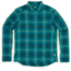 Club Ride Apparel Sawtooth Long Sleeve - Mens, Teal Citron Plaid, Small, 1879549345863