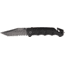 Coast Rescue Team Operator I Folding Knife, 3.375in, Serrated Tanto, Textured Black Aluminum Fingergrooved Handle CTT19307