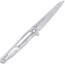 CobraTec Knives Ghost Frame Lock Damascus Wharncliffe Folding Knife, 3.875 in Blade, Damascus, CTGSTDAMWNS