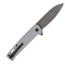 CobraTec Knives Rhino Folding Knife, 3.375in, D2 Stonewashed, Grey, CTGRYRHINO