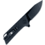 Cobratec Knives Small Riptide Folding Knife, 2in, D2 Steel Blade, Drop Point Blade, Black Finish, Black Handle, SCTRTDD2BLK