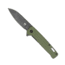 CobraTec Knives Rhino Folding Knife, 3.375in, D2 Stonewashed, Green, CTGRNRHINO