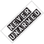 Cold Steel Never UnarmedBumper Sticker, White, 10.5in, CS-PRNUA