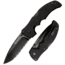 Cold Steel Recon 1 Folding Knife, 4in Spear Point Serrated Carpenters CTS XHP Alloy w/ DLC Coating, Black G10 Handle, CS-27TLCSS