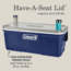 Coleman 316 Series 150-Quart Hard Cooler, Twiling/Red/White, CM1010810001-52
