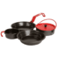 Coleman Rugged One Person Mess Kit, Weighs 9 oz, Nesting Design, Aluminum, Black / Red 2000025205