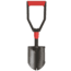 Coleman Rugged Tri-Fold Folding Camp Shovel, Steel Construction, Black / Red, Unfolded Length-23 in, Folded Length-10in 2000025200
