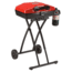 Coleman Sportster Propane Grill, Collapsible Stand W/ Wheels, 11,000 BTU, Red, 225 Sq In Cooking Area, 2000038233