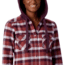 Columbia Canyon Point II Shirt Jac - Womens, Black Cherry Check, Extra Small, 1739321522-XS