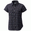 Columbia Pilsner Peak Novelty Short Sleeve Shirt - Womens, India Ink Digi Shibori Prt, L, 1710501419L