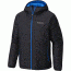 Columbia Saddle Chutes Hooded Jacket - Men's-Black/Super Blue-X-Large