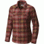 Columbia Silver Ridge Long Sleeve Flannel Top - Women's-Sail Red Ombre Plaid-Small