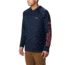 Columbia Terminal Tackle Hoodie - Men's, Coll Navy, Sunset Red Logo, 5XL, Tall, 153617-465-5XT