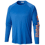 Columbia Terminal Tackle Long Sleeve Shirt - Men's, Vivid Blue, Jupiter Logo, 2XL Waist, Long Inseam, 138826-491-2XT