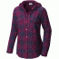 Columbia Times Two Hooded Long Sleeve Shirt - Women's-Dark Raspberry Boyfriend Plaid-X-Large