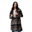 Columbia Wildest Venture Long Fleece Coat - Womens, Black Vagabond Plaid, Extra Small, 2136171-010-XS