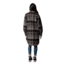 Columbia Wildest Venture Long Fleece Coat - Womens, Black Vagabond Plaid, Extra Small, 2136171-010-XS