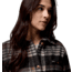 Columbia Wildest Venture Long Fleece Coat - Womens, Black Vagabond Plaid, Extra Small, 2136171-010-XS