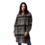 Columbia Wildest Venture Long Fleece Coat - Womens, Black Vagabond Plaid, Extra Small, 2136171-010-XS