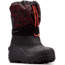 Columbia Youth Powderbug Plus II Print Winter Boots - Kids, Black, Blood Orange, Medium, 2, 1637881017-2