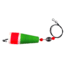 Comal Floats Popping Float Steel Leader 1/2oz Wght 32in Red/Grn, 30G3-STEEL