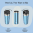 Contigo Uptown Stainless Steel Dualsip Tumbler, 24 oz, Dark Ice, 24, CTSSDUALSIP24-2