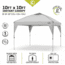 Core Equipment Instant Canopy, Gray, 10x10 ft, 40017