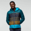 Cotopaxi Fuego Down Hooded Jacket Colorblock - Mens, Deep Ocean Stripes, 3XL, FDJC-F22-DEOCS-M-XXXL