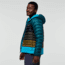 Cotopaxi Fuego Down Hooded Jacket Colorblock - Mens, Deep Ocean Stripes, 3XL, FDJC-F22-DEOCS-M-XXXL