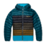 Cotopaxi Fuego Down Hooded Jacket Colorblock - Mens, Deep Ocean Stripes, 3XL, FDJC-F22-DEOCS-M-XXXL
