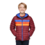 Cotopaxi Fuego Down Hooded Jacket - Kids, Burgundy Stripes, Small, KFDJ-F23-BURGS-Kids-S