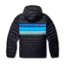 Cotopaxi Fuego Down Hooded Jacket - Mens, Black/Pacific Stripes, 2XL, FDJ-F22-BLKPAS-M-XXL
