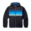 Cotopaxi Fuego Down Hooded Jacket - Mens, Black/Pacific Stripes, 2XL, FDJ-F22-BLKPAS-M-XXL