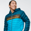 Cotopaxi Fuego Down Hooded Jacket - Mens, Deep Ocean &amp; Mineral Blue, Large, FDJ-S22-DOMTM-M-L