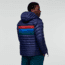 Cotopaxi Fuego Down Hooded Jacket - Mens, Maritime/Currant Stripes, Medium, FDJ-F22-MTCUR-M-M